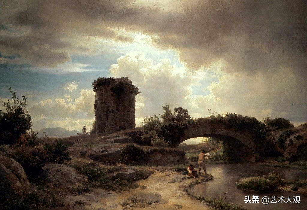 欧洲古典风景油画作品欣赏,德国古典画家风景油画作品