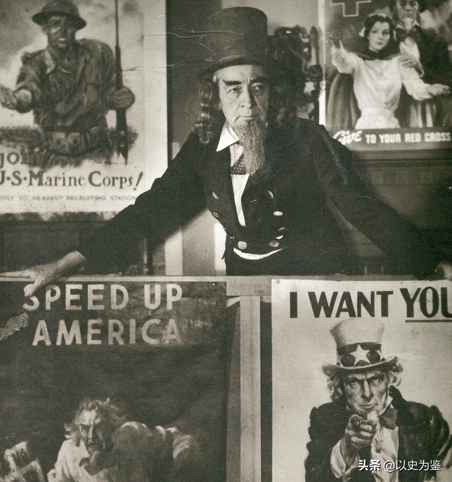 画家照自己画了山姆大叔，罗斯福：感谢你让我们知道祖先长啥样