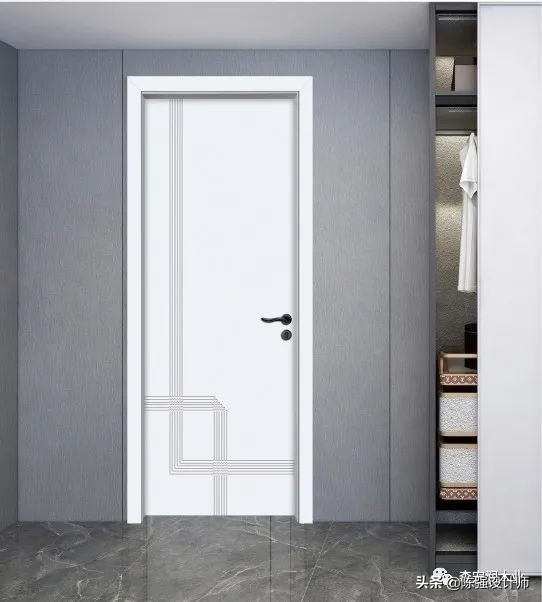 铝木门极简窄边木门,极简轻奢装修风格木门