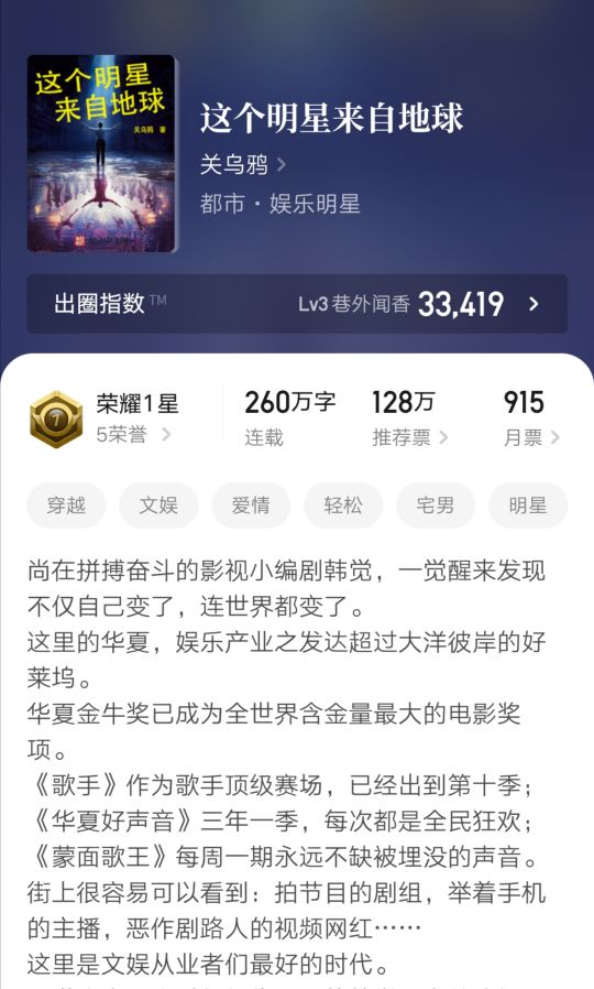 十大完本巅峰都市娱乐小说,娱乐明星类都市小说推荐