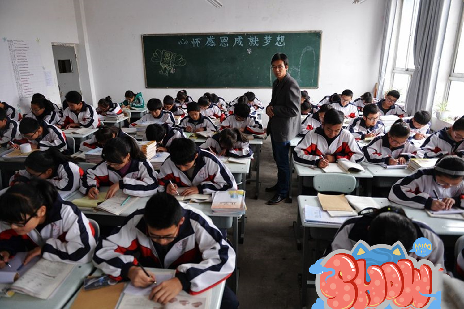 “我妈已经3天没打我了”，孩子上课无聊在课本上画画，成品被赞