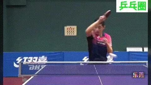 马龙张继科前冲弧圈球动作区别,张继科反手拉前冲慢动作