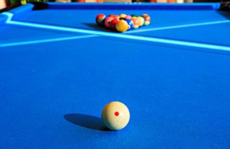 台球如何玩跳球,近距离台球跳球
