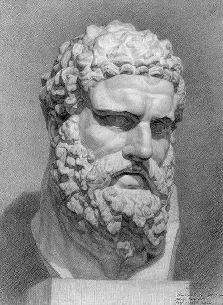 素描石膏像写生作品,素描石膏像面部刻画