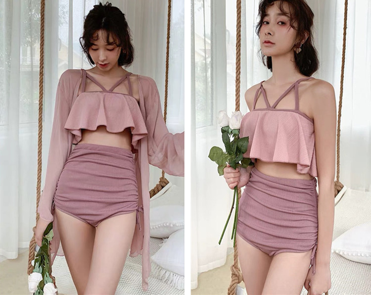 海滩泳衣清爽又时髦,海边度假必备沙滩裙泳衣