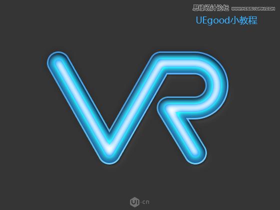 结合AI制作荧光灯管艺术VR文字图片的PS教程