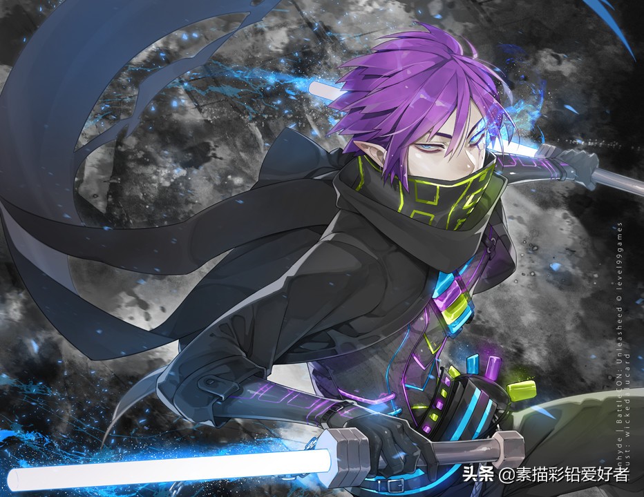 绘画素材|唯美二次元人物线稿，排线临摹练习