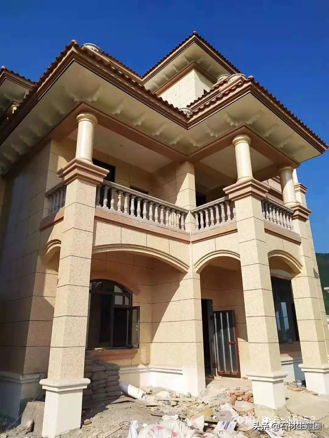 别墅大理石栏杆款式大全,别墅阳台栏杆温州石材