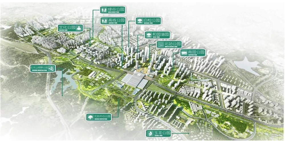 深圳北站中心公园现状,深圳北站旅游公园