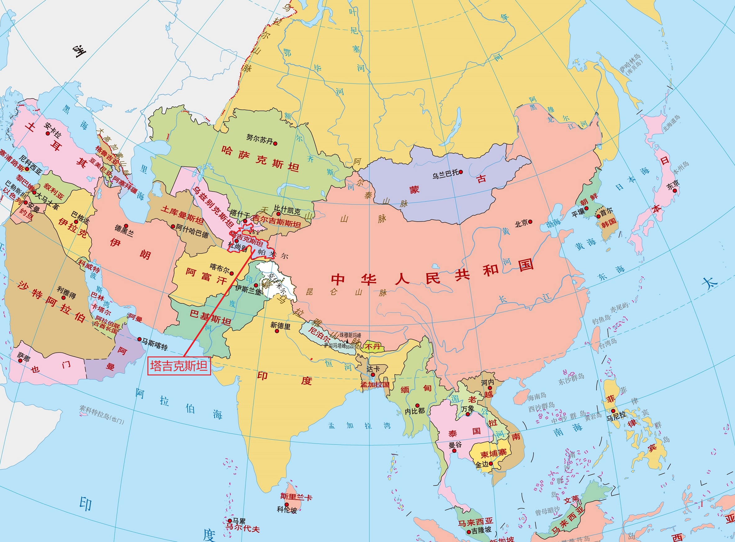 塔吉克斯坦中亚另类高山国家,塔吉克斯坦最小内陆国
