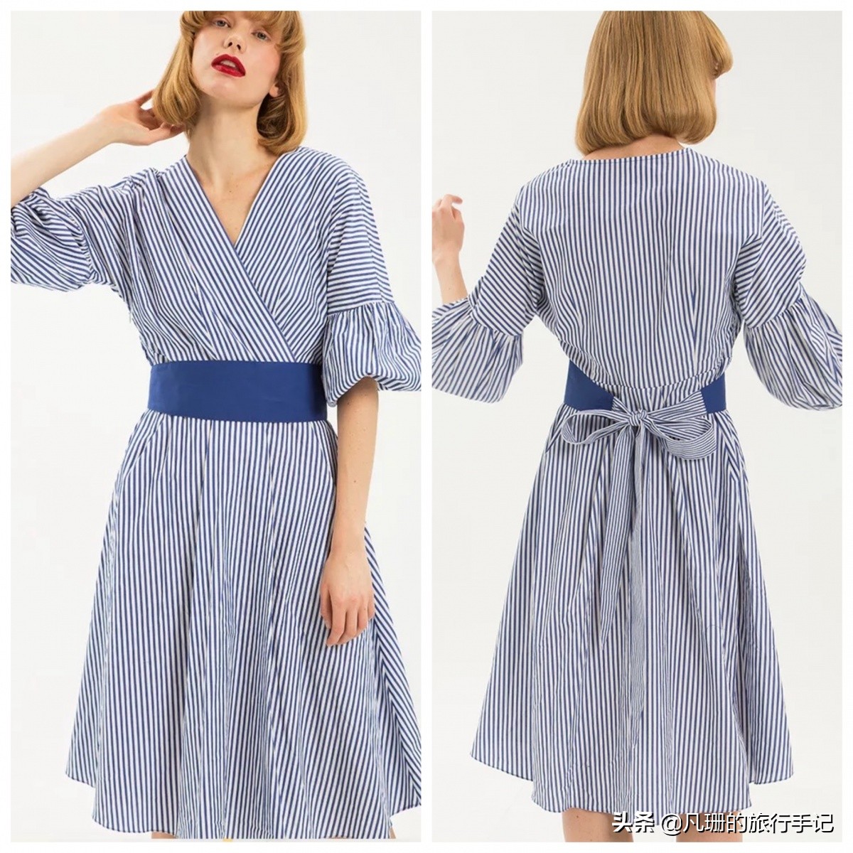 度假风绿色连衣裙,法式桔梗仙女裙​