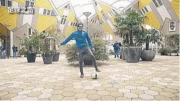 足球花式教学彩虹过人,花式足球贾尼尔起球教学