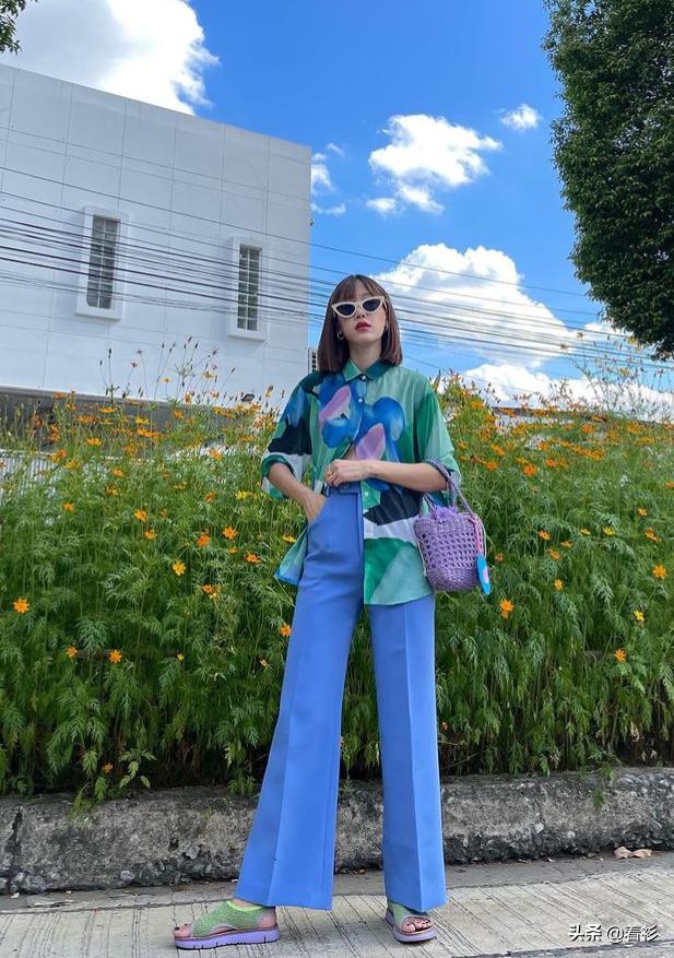 夏日清新穿搭泰国时尚博主,泰国风格穿搭