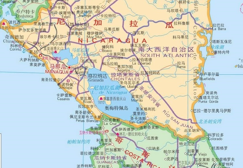 尼加拉瓜湖有多大,中美洲国家尼加拉瓜
