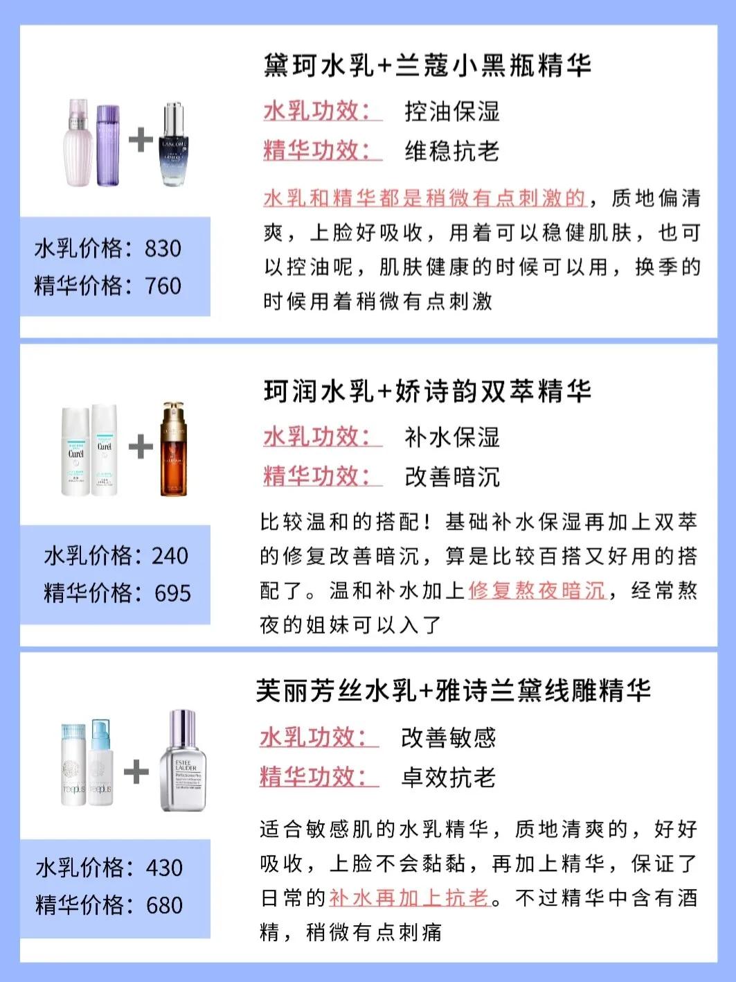 水乳精华使用顺序,水乳精华套装推荐