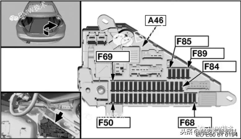 宝马点烟器保险丝标志图,宝马525li点烟器保险丝位置