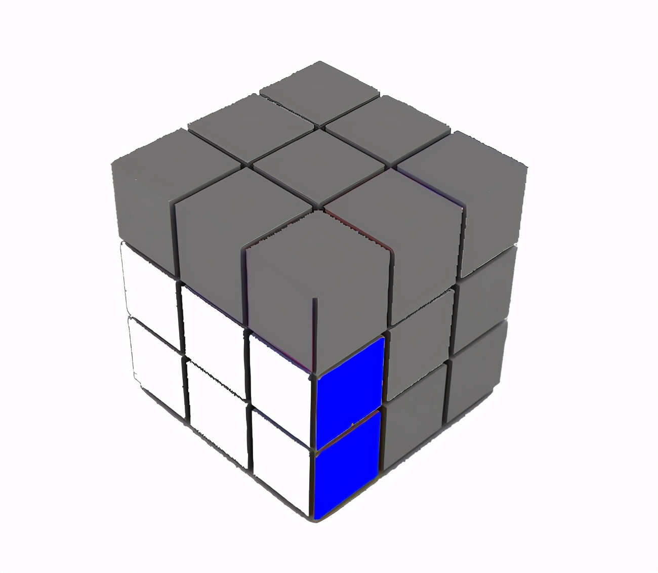 一个视频学会三阶魔方复原,桥式解法还原三阶魔方公式图