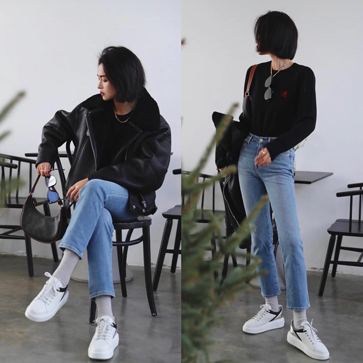 小白鞋正确穿法视频,春天小白鞋搭配什么裤子和衣服