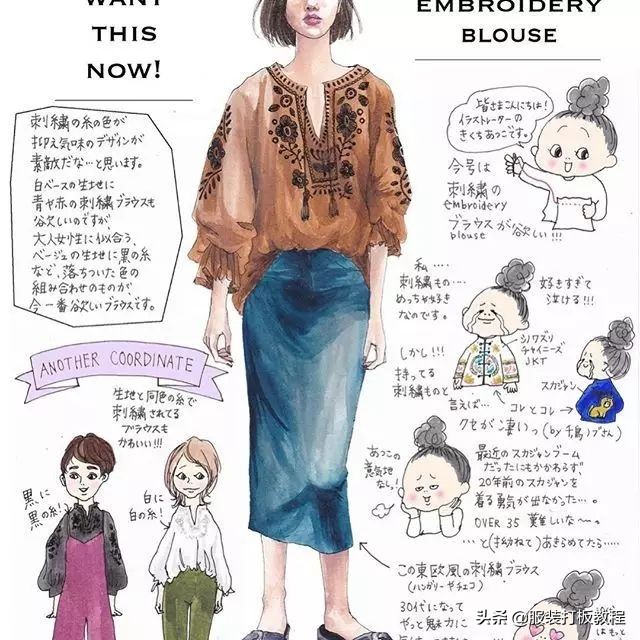 时尚穿搭手绘服装设计,纯手绘服装搭配设计稿