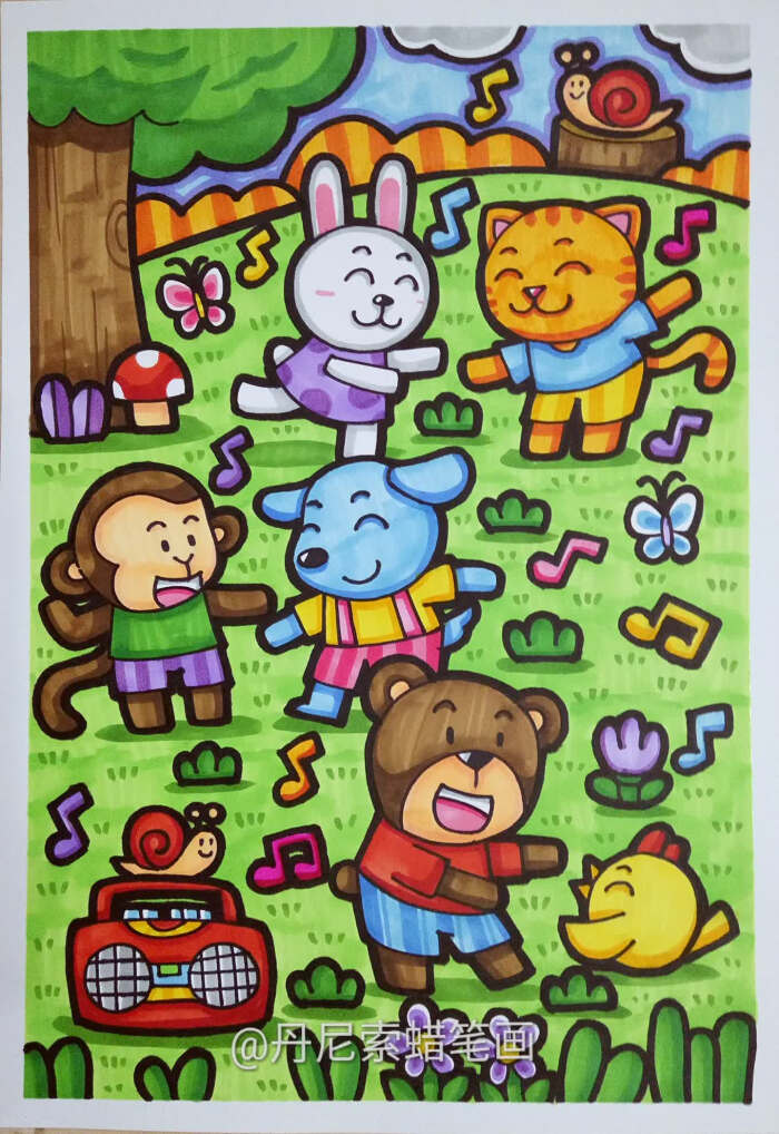 8-12岁儿童绘画范画,简单又好画的儿童画大全