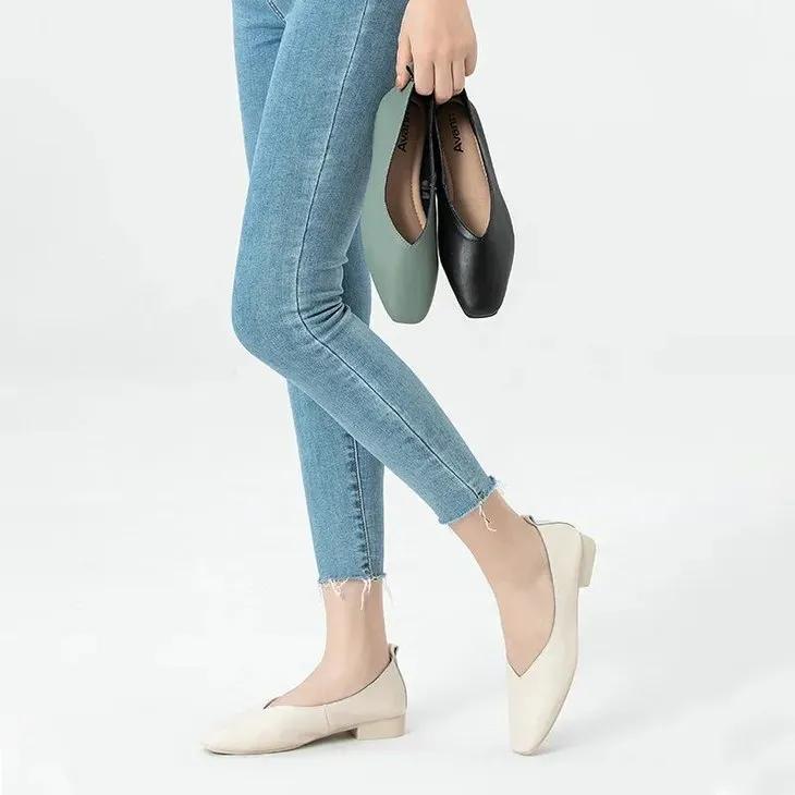 真皮小众百搭豆豆鞋,百搭高端牛皮小白鞋