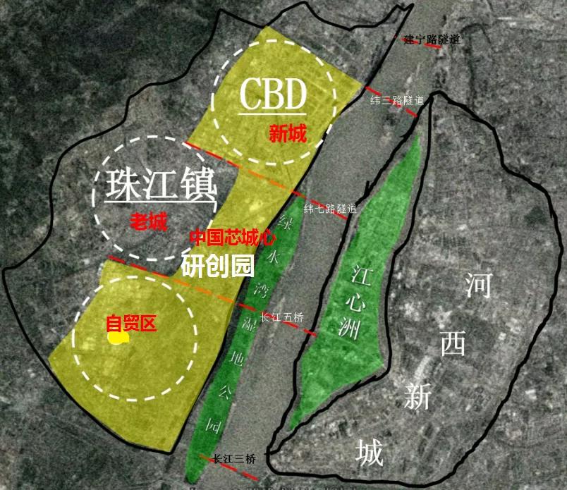 浦口城南中心行政区,浦口城南中心