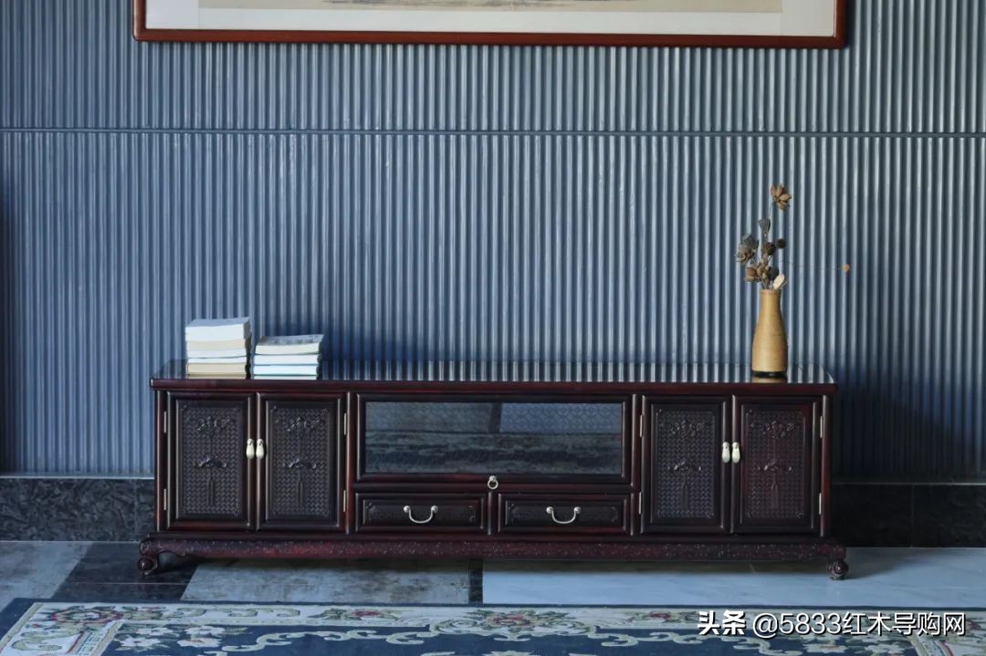 中式客厅实木电视柜价格图片,微山红木中式电视柜