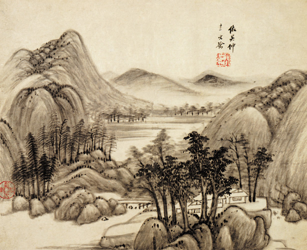 明代吕纪山水画作品高清大图赏析,明代周用山水画作品高清大图赏析