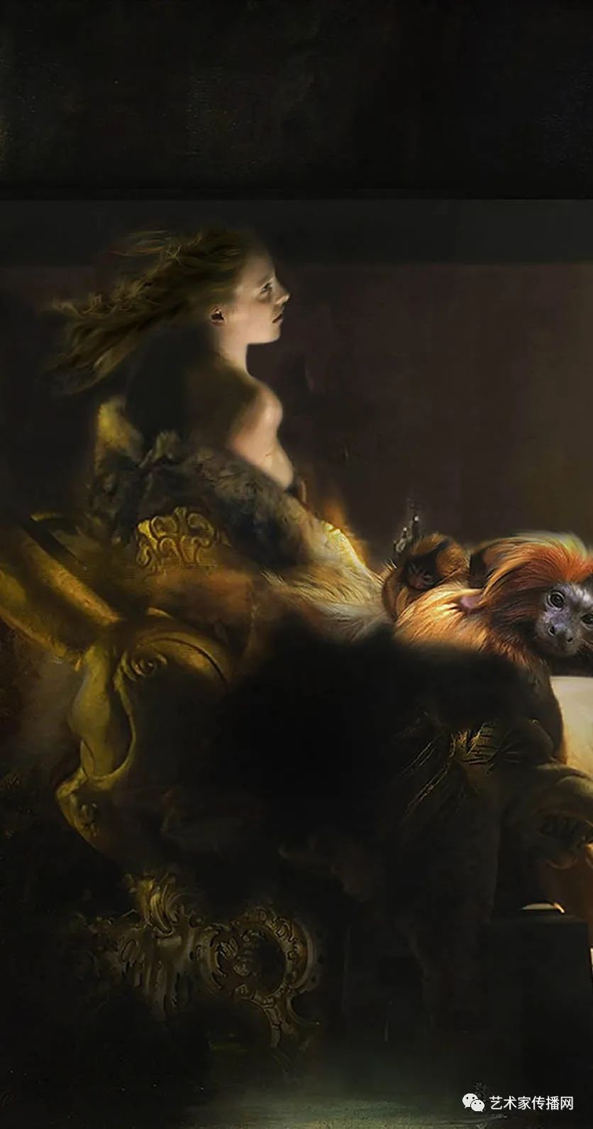 梦幻油画少女唯美图片,梦幻少女绘画图片