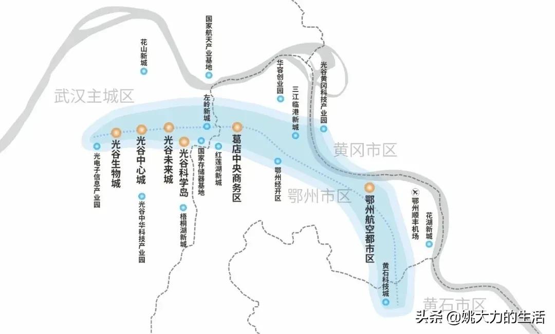 葛店会成为武汉新城的核心地带吗,葛店开发区在光谷的东面吗