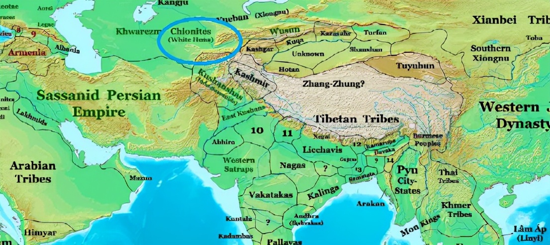 嚈哒汗国版图演变,嚈哒帝国是现在的哪里