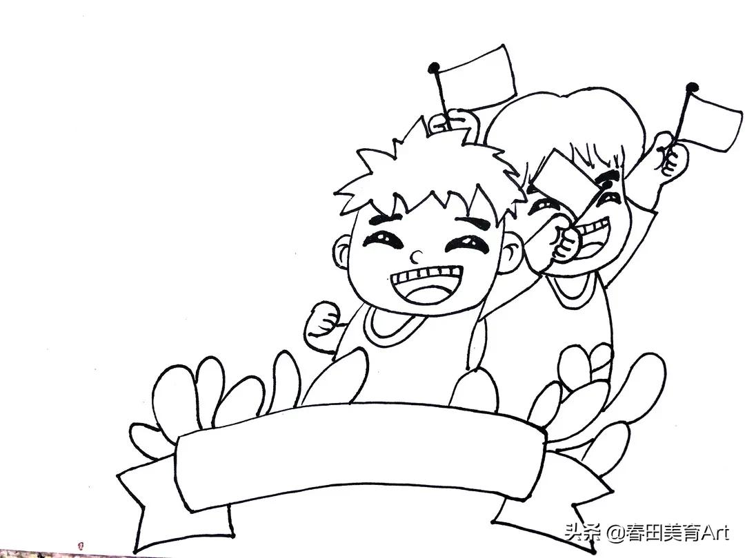 欢度国庆美术课,4-6岁少儿美术课程中秋节