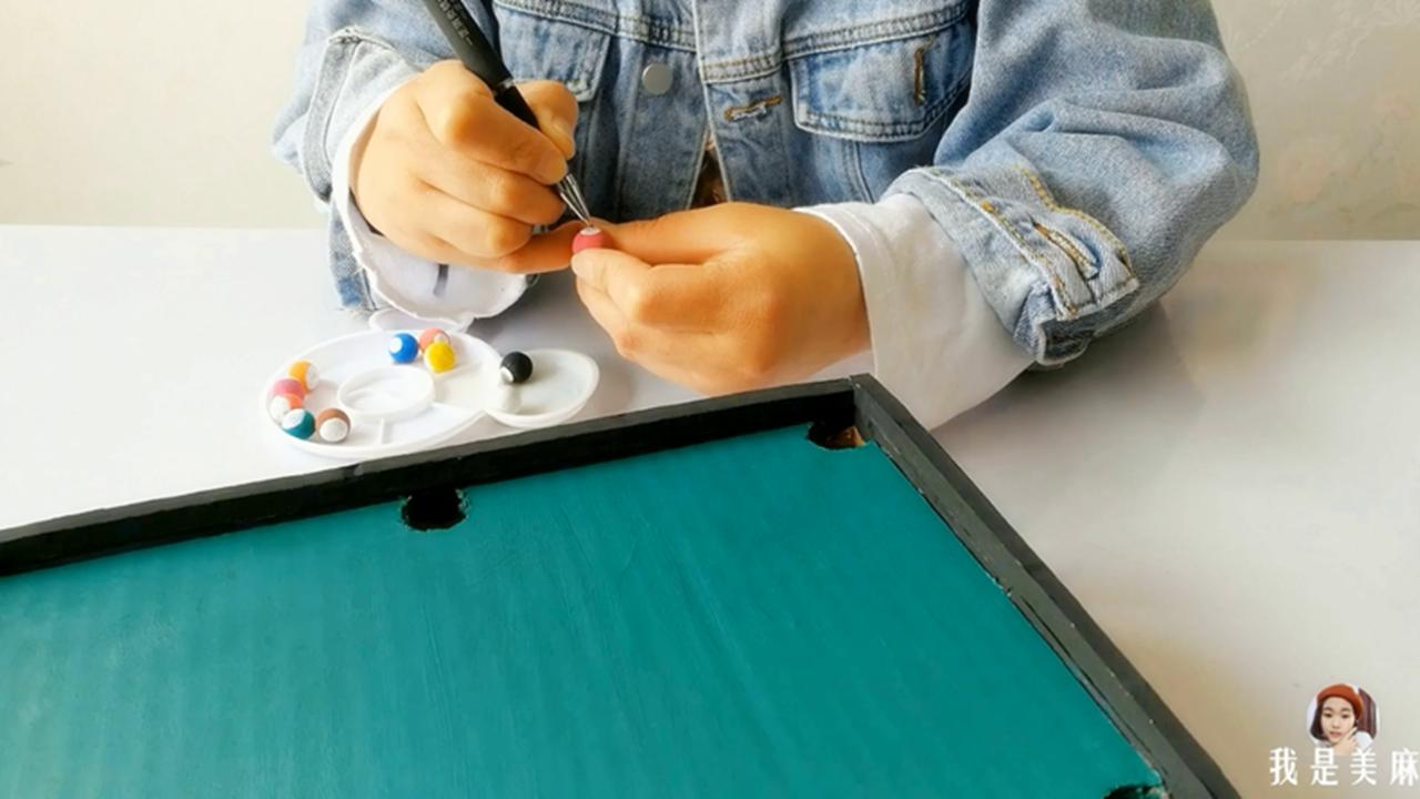 手工自制台球练习桌,手工打造一台台球桌