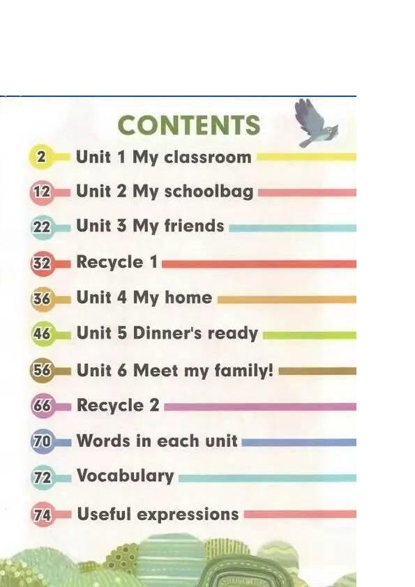 人教版pep英语上册电子课本,四年级英语下册unit3电子课本