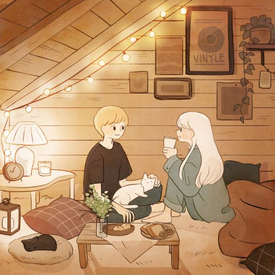 韩国插画师smana手绘可爱女生,韩国插画师人物手绘