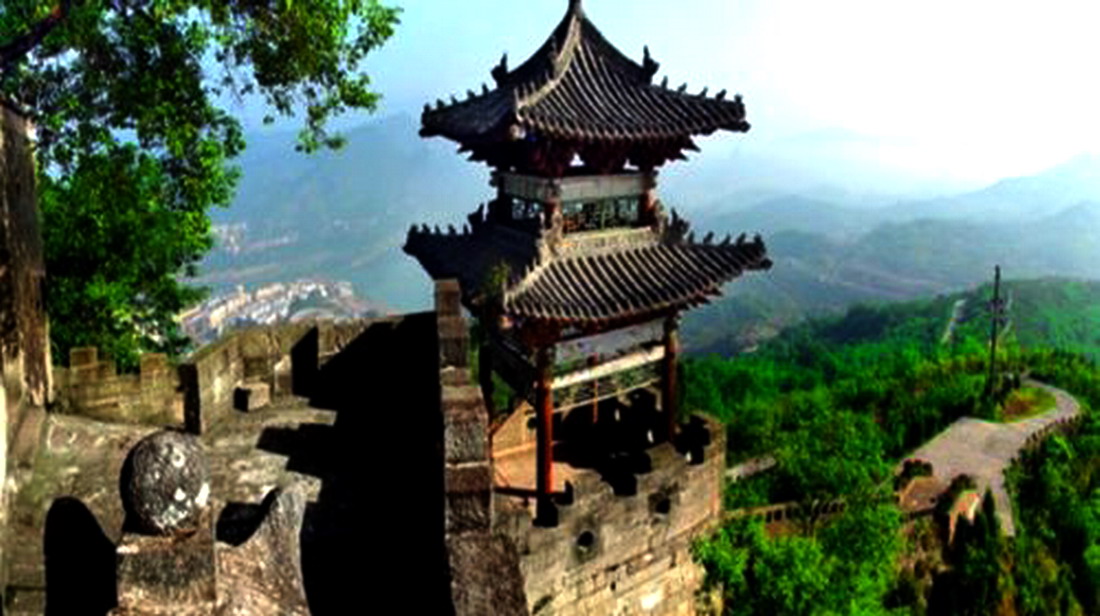 云阳历史景点磨盘寨,江阴江防要塞