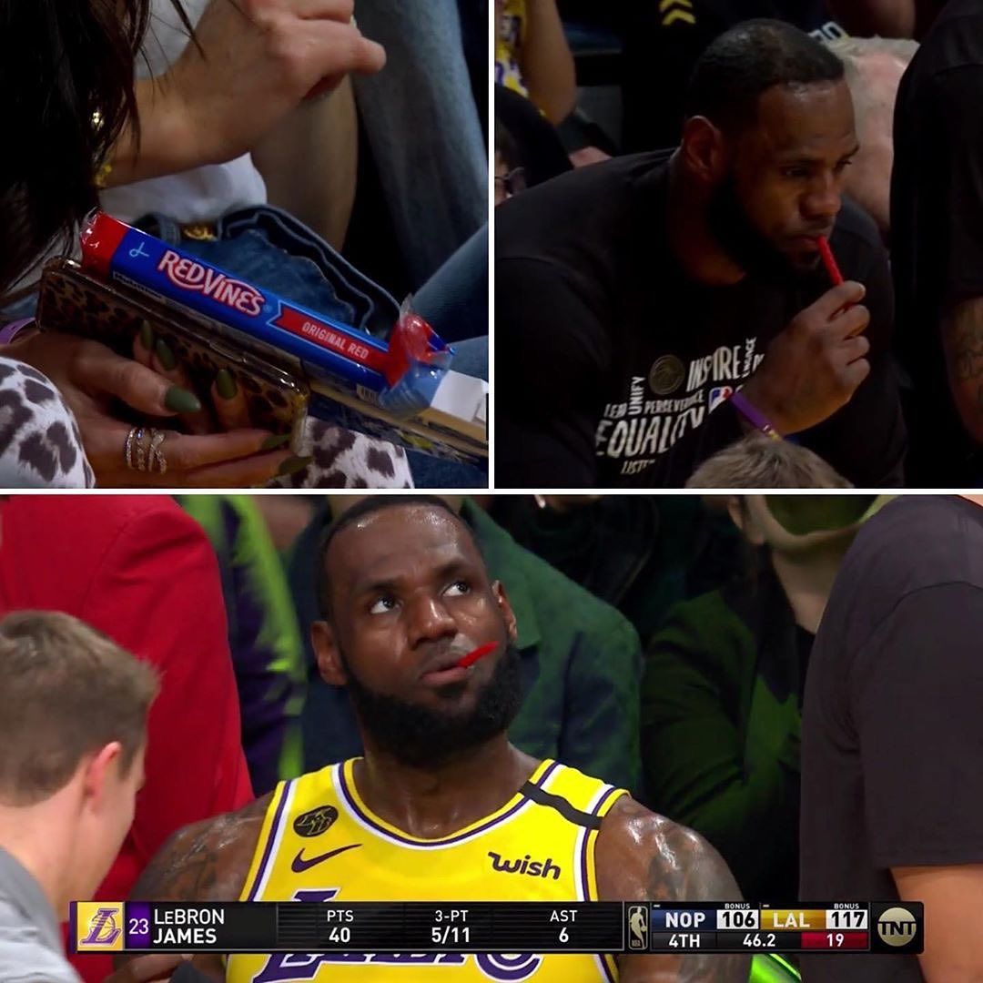 蕾哈娜和詹姆斯破纪录,詹姆斯休战浓眉40分