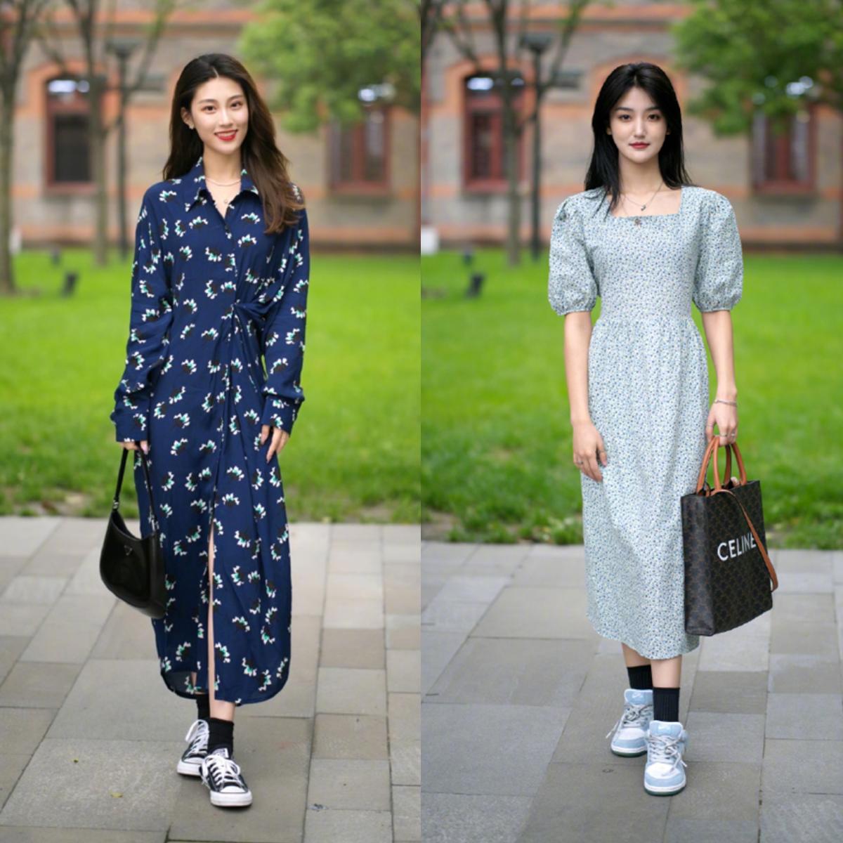 最近时尚圈刮起了一股“露袜”风：矮鞋+高袜，又美又飒很时髦