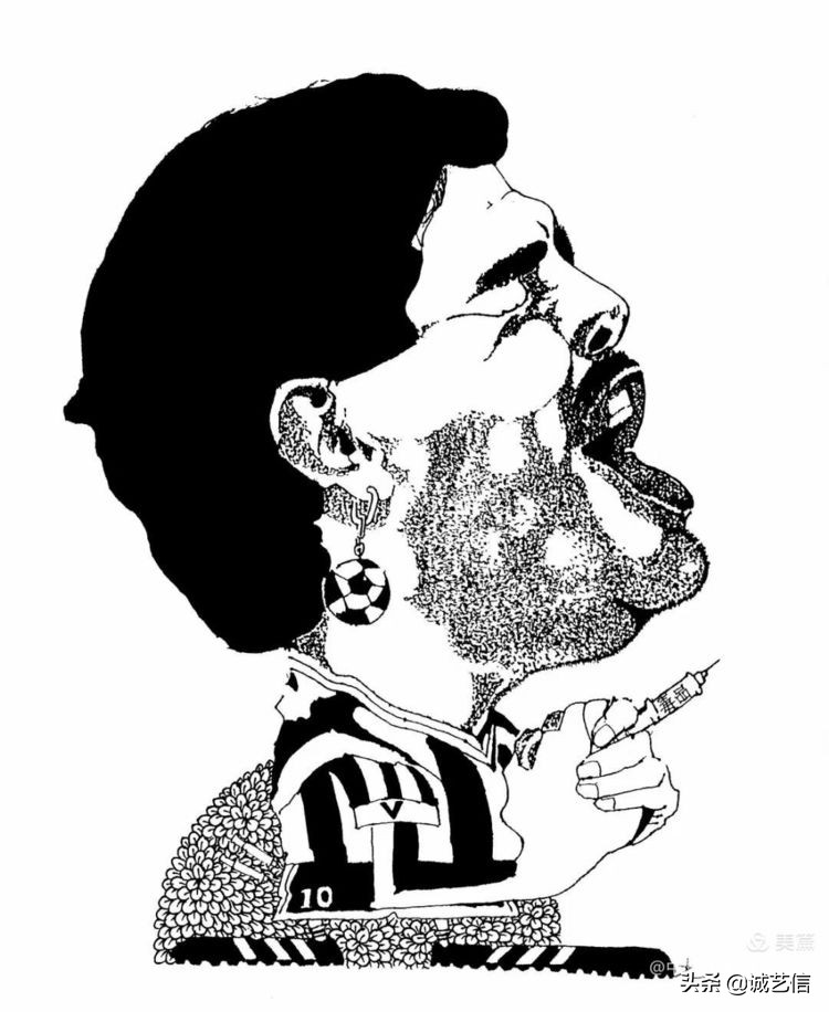 马拉多纳高清漫画壁纸,马拉多纳漫画