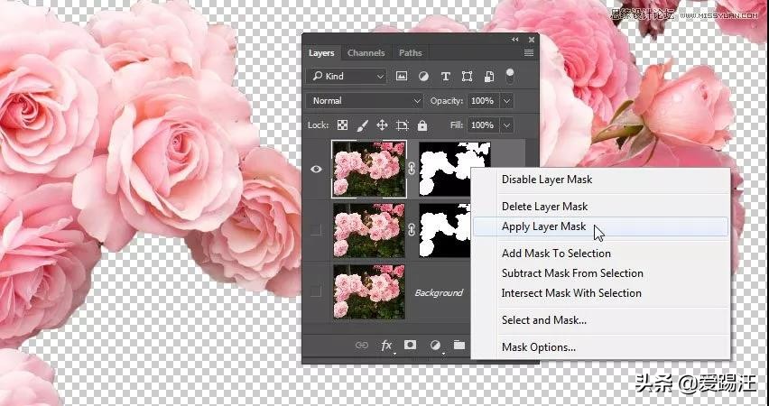 ps教程素材图片,ps教学制作漂亮的鲜花艺术字