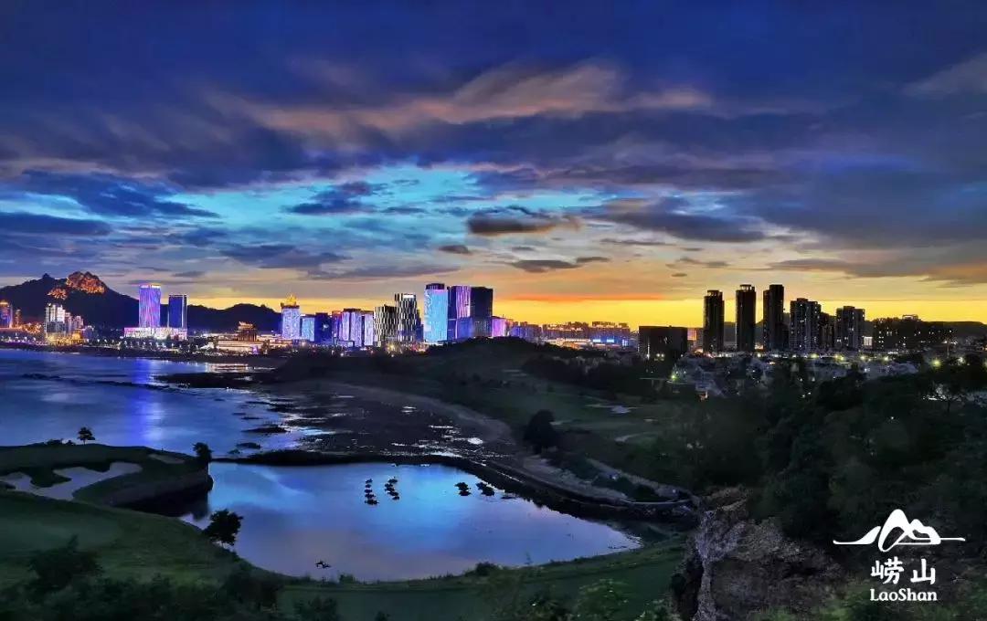 崂山春景美不胜收,崂山夜景金鼎