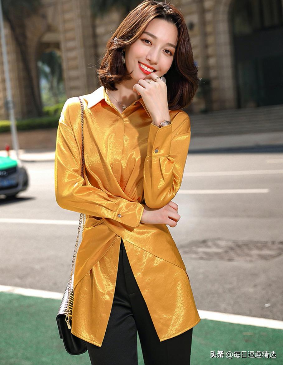 热门趋势女式衬衫,2020年中年女装秋装长袖衬衫