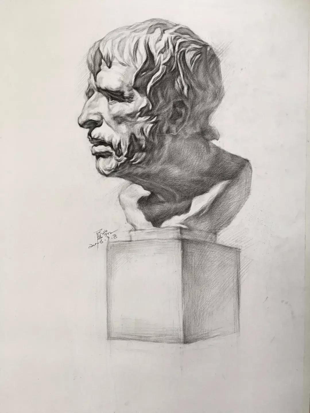 画素描不画脸,画素描总是画不深入