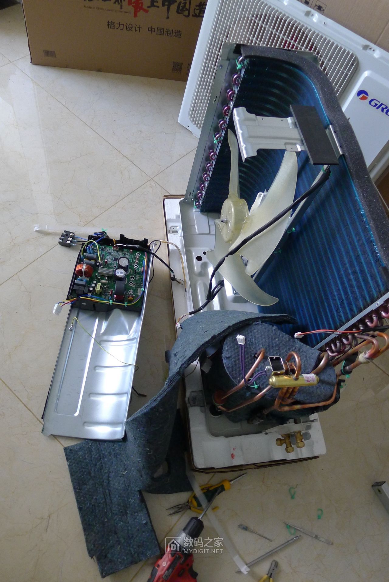 格力1.5匹空调拆解全过程视频,格力空调大1.5匹一级能效拆机视频