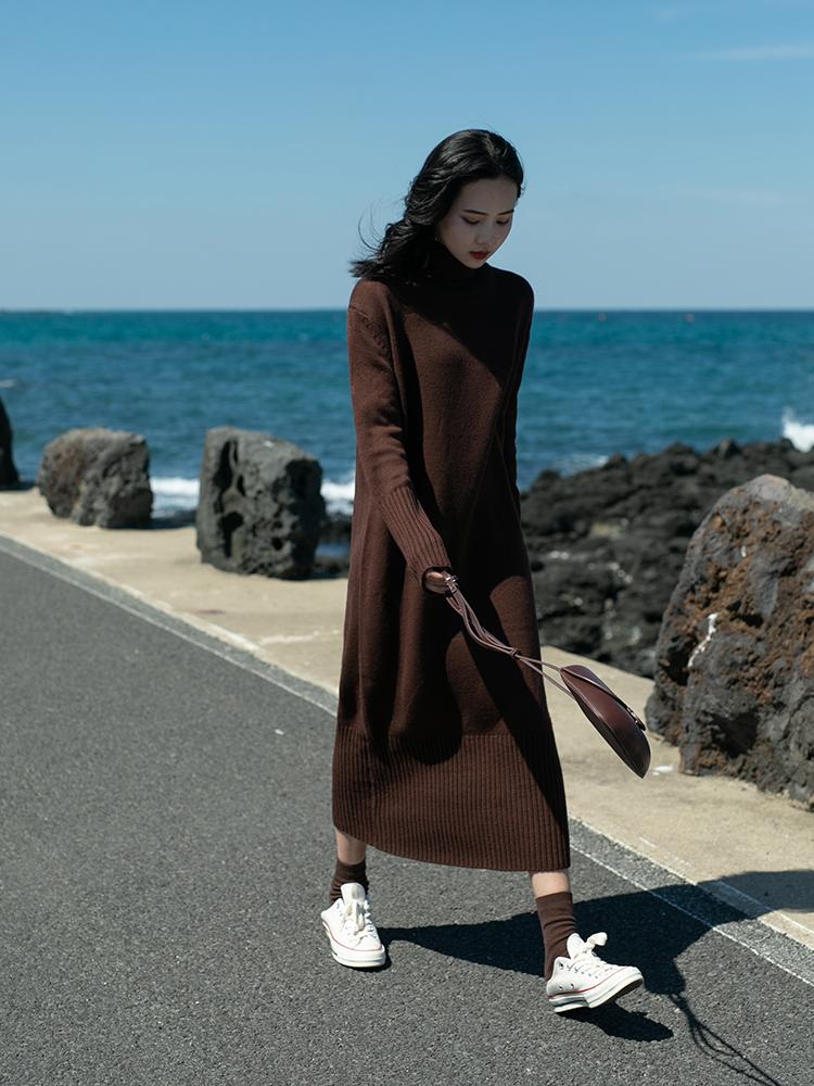 韩系穿搭宽松咖色,秋冬穿搭今年最流行的咖色