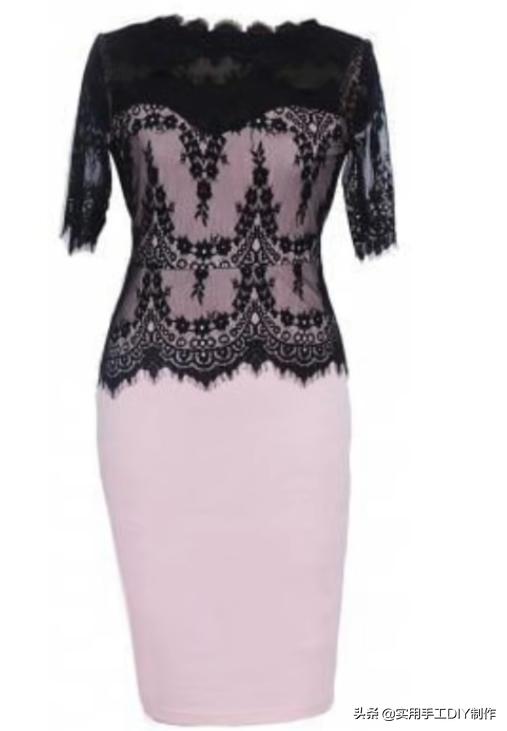 春天的手工白色蕾丝连衣裙,布艺蕾丝连衣裙