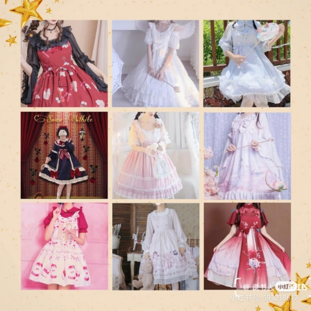 lolita洛丽塔秋冬款,lolita七件套红色