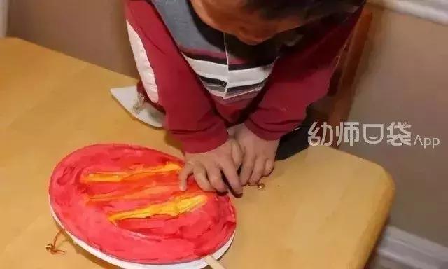 新年创意美术作品春节快乐,创意美术4-6岁新年鞭炮