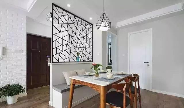 小户型客厅餐厅一体隔断加卡座,小户型餐厅卡座设计尺寸