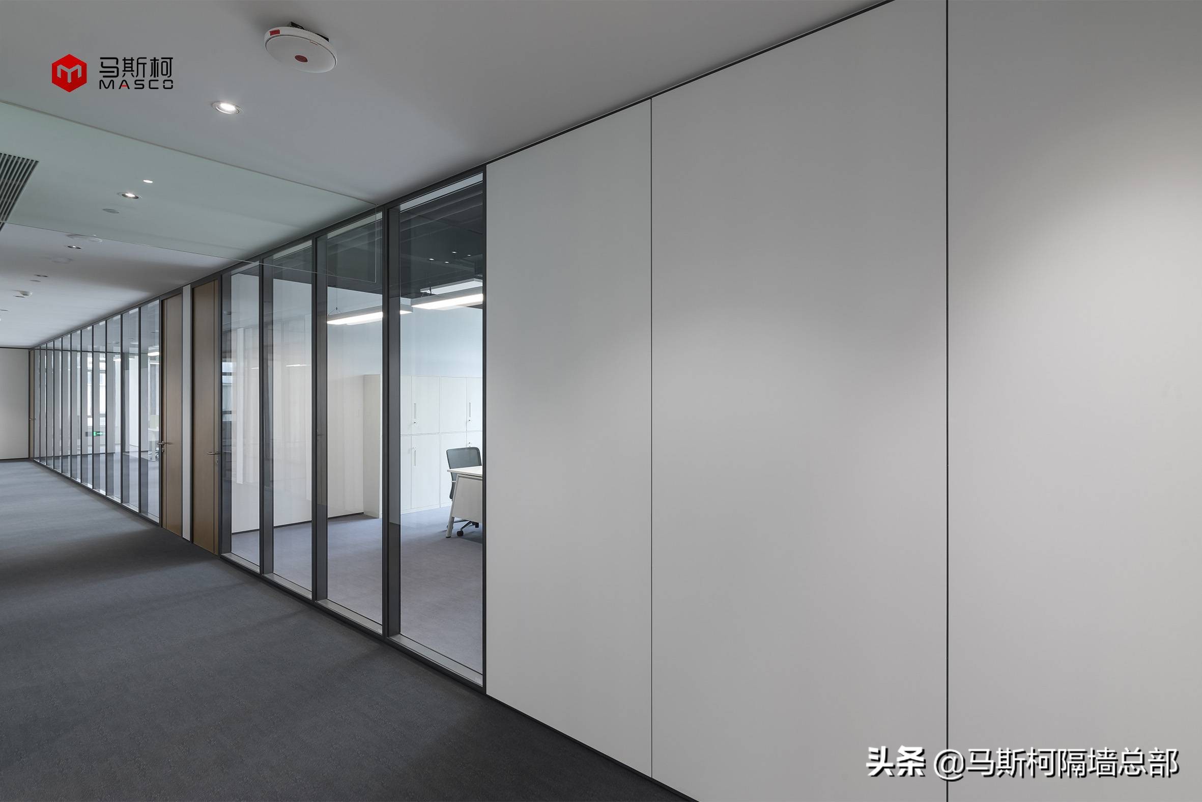 办公室防火玻璃隔断图片,办公室断桥铝防火大玻璃隔断